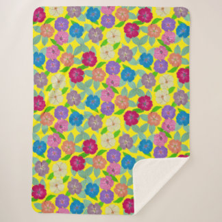 ゼラニウムフラワーブランケット投げ シェルパブランケット