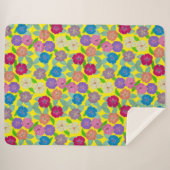 ゼラニウムフラワーブランケット投げ シェルパブランケット (正面(横))