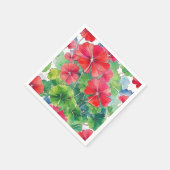 ゼラニウムモダンの水色 スタンダードカクテルナプキン (角)