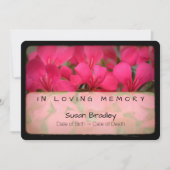 ゼラニウムヴィンテージメモリアル悔やみや弔慰サンキュー5 招待状 (正面)