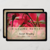 ゼラニウムヴィンテージメモリアル悔やみや弔慰サンキュー6 招待状 (正面/裏面)