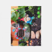 ゼラニウム格言01 フリースブランケット (正面)