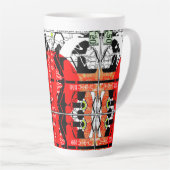 ゼラニウム湖の特性Asemic カフェラテマグ (右アングル)