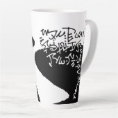 ゼラニウム湖の特性Asemic カフェラテマグ (右アングル)