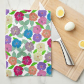 ゼラニウム花キッチンタオル キッチンタオル (四つ折り)