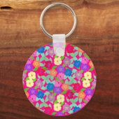 ゼラニウム花キーリング キーホルダー (裏面)