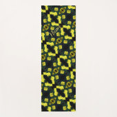 ゼラニウム花抽象芸術パタパーソナライズされたーン ヨガマット (正面)