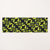 ゼラニウム花抽象芸術パタパーソナライズされたーン ヨガマット (正面(横))