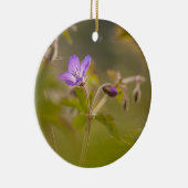 ゼラニウム花自然写真 セラミックオーナメント (右)