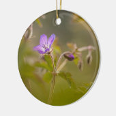 ゼラニウム花自然写真 セラミックオーナメント (左)