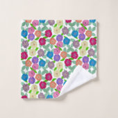 ゼラニウム花風呂タオルセット バスタオルセット (ウォッシュタオル)