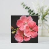 ゼラニウム花 カード (スタンド正面)