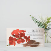 ゼラニウム1の悔やみや弔慰は写真カード感謝していしています サンキューカード (スタンド正面)