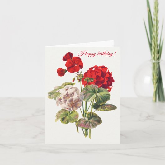 ゼラニウム カード (正面)