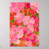 ゼラニウム – 花は耳介のフィールドを暖める ポスター (正面)