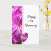 ゼラニパーソナライズされたウム70結婚周年 カード (黄色い花)