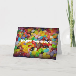 ゼリカラフルー豆誕生日 カード