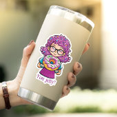 「ゼリーか?」 おもしろいドーナツ愛好家 シール