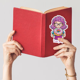 「ゼリーか？」 おもしろいドーナツ愛好家 シール