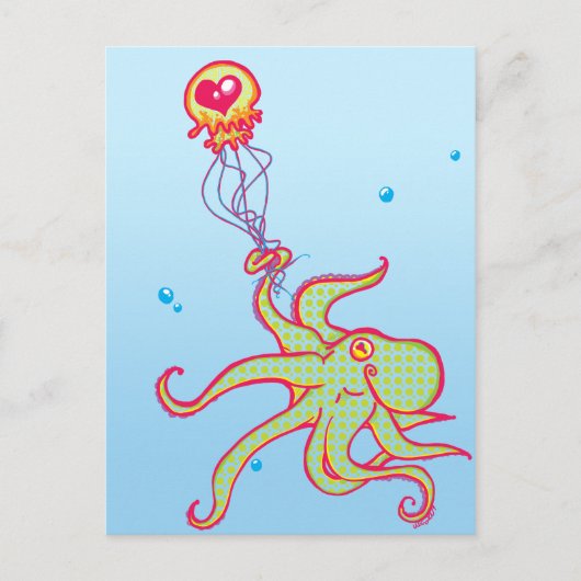 ゼリーのバレンタインの郵便はがき シーズンポストカード (正面)