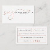 ゼリーの名刺が付いている輝き 名刺 (正面/裏面)