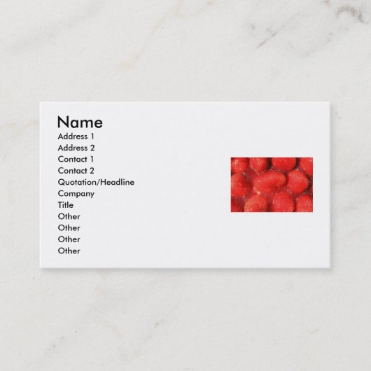 ゼリーの名刺のいちご 名刺 (正面)