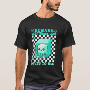ゼリーを抱きしめるゼラチン状のキューブに気を付おもしろいける Tシャツ