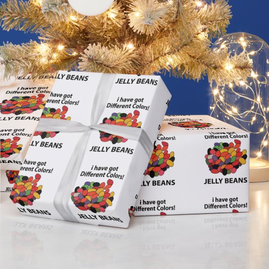 ゼリーカラフル豆おもしろいゼリー豆 ラッピングペーパー (クリスマス)