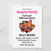 ゼリーカラフル豆おもしろいゼリー豆 招待状 (正面)