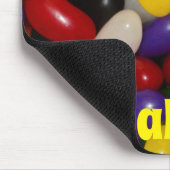 ゼリーカラフル豆デザインと名前をカスタムする マウスパッド (コーナー)