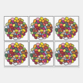 ゼリーカラフル豆 ラッピングペーパーシート (正面2)