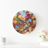 ゼリーカラフル豆 ラージ壁時計 (ホーム)