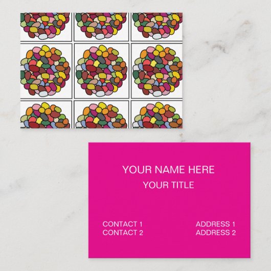 ゼリーカラフル豆 名刺 (正面/裏面)