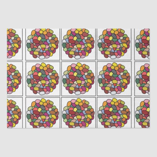 ゼリーカラフル豆 薄葉紙 (正面)