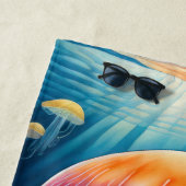 ゼリーカラフル魚のスケッチ ビーチタオル (インサイチュ)