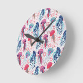 ゼリーカラフル魚 ラウンド壁時計 (傾斜)