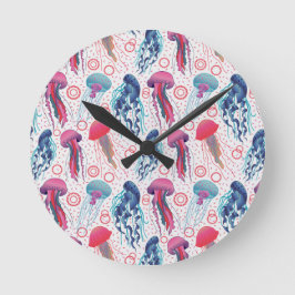 ゼリーカラフル魚 ラウンド壁時計