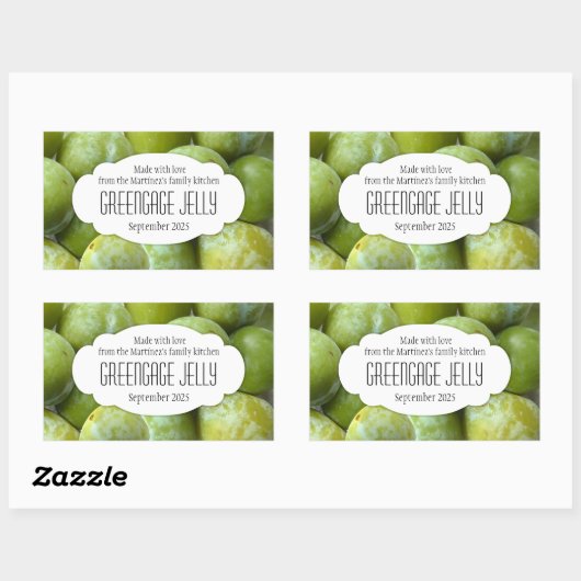 ゼリージェリージャム保存ラベルのシール 長方形シール (シート)