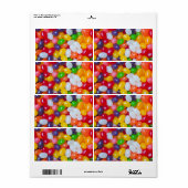 ゼリービーンズの背景 – イースターゼリー豆 ラベル (フルシート)