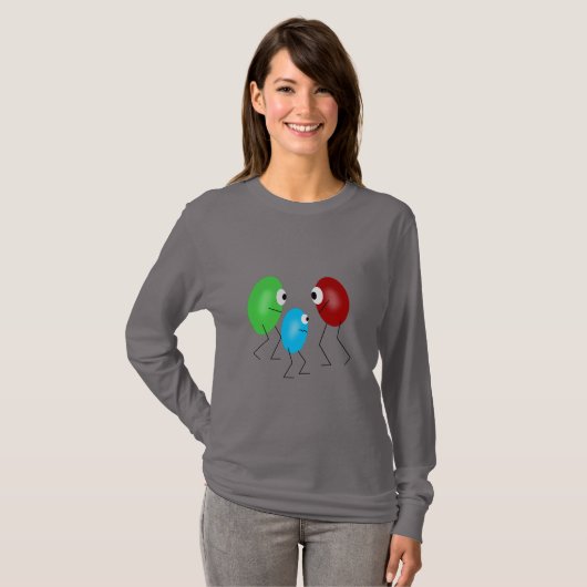 ゼリービーンズ女子長袖Tシャツ Tシャツ (正面フル)