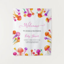 ゼリーフィッシュ ピンク イエロー グラデーション パステル ベイビー シャワー