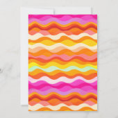 ゼリーフィッシュ ピンク イエロー グラデーション パステル ベイビー シャワー 招待状 (裏面)