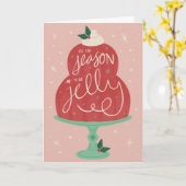 ゼリーホリデーのグリーティングカードになる季節 カード (黄色い花)