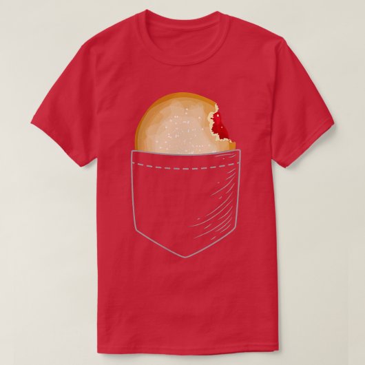 ゼリー入りドーナツ入りポケット  Tシャツ (デザイン正面)