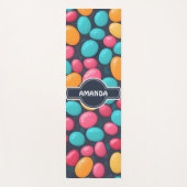 ゼリー玉モザイクカラフルパタパーソナライズされたーン ヨガマット (正面)