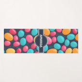 ゼリー玉モザイクカラフルパタパーソナライズされたーン ヨガマット (正面(横))