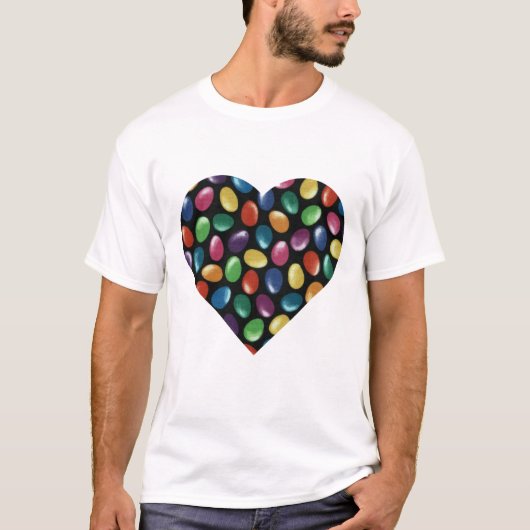 ゼリー菓子のハートのTシャツ Tシャツ (正面)