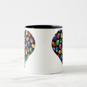 ゼリー菓子のハート ツートーンマグカップ (中央)