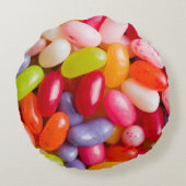 ゼリー菓子のパターン ラウンドクッション (裏面)