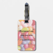 ゼリー菓子のパターン ラゲッジタグ (裏面縦)